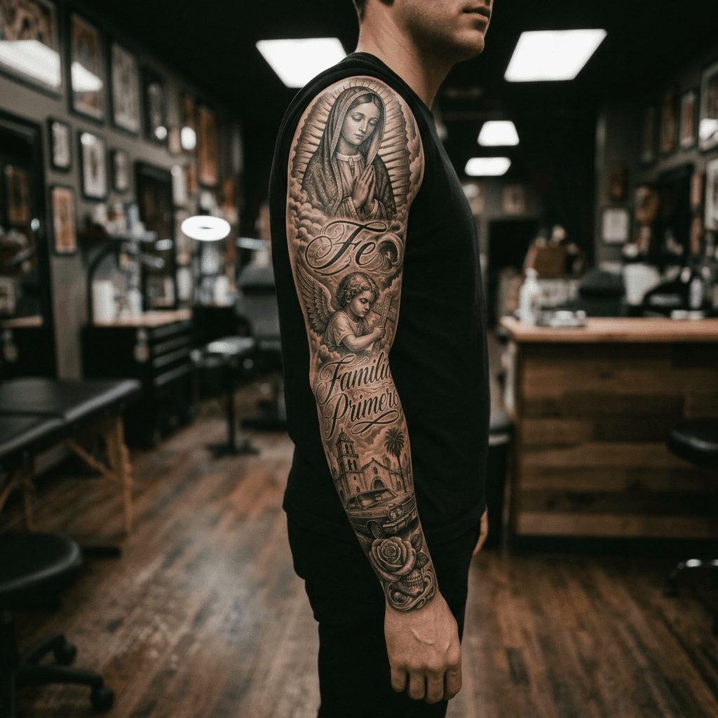 Тату эскиз: Tryon: sleeve
