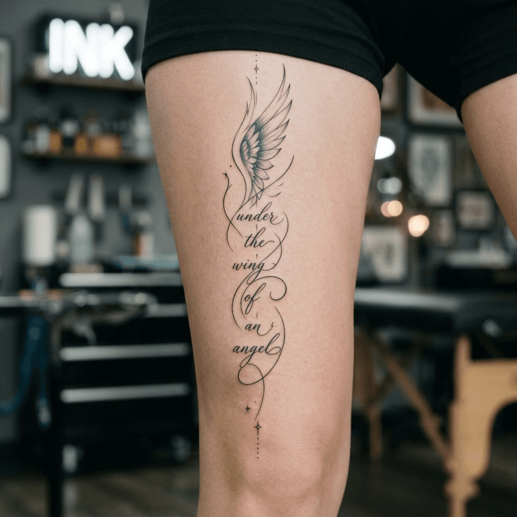 Тату эскиз: Tryon: thigh