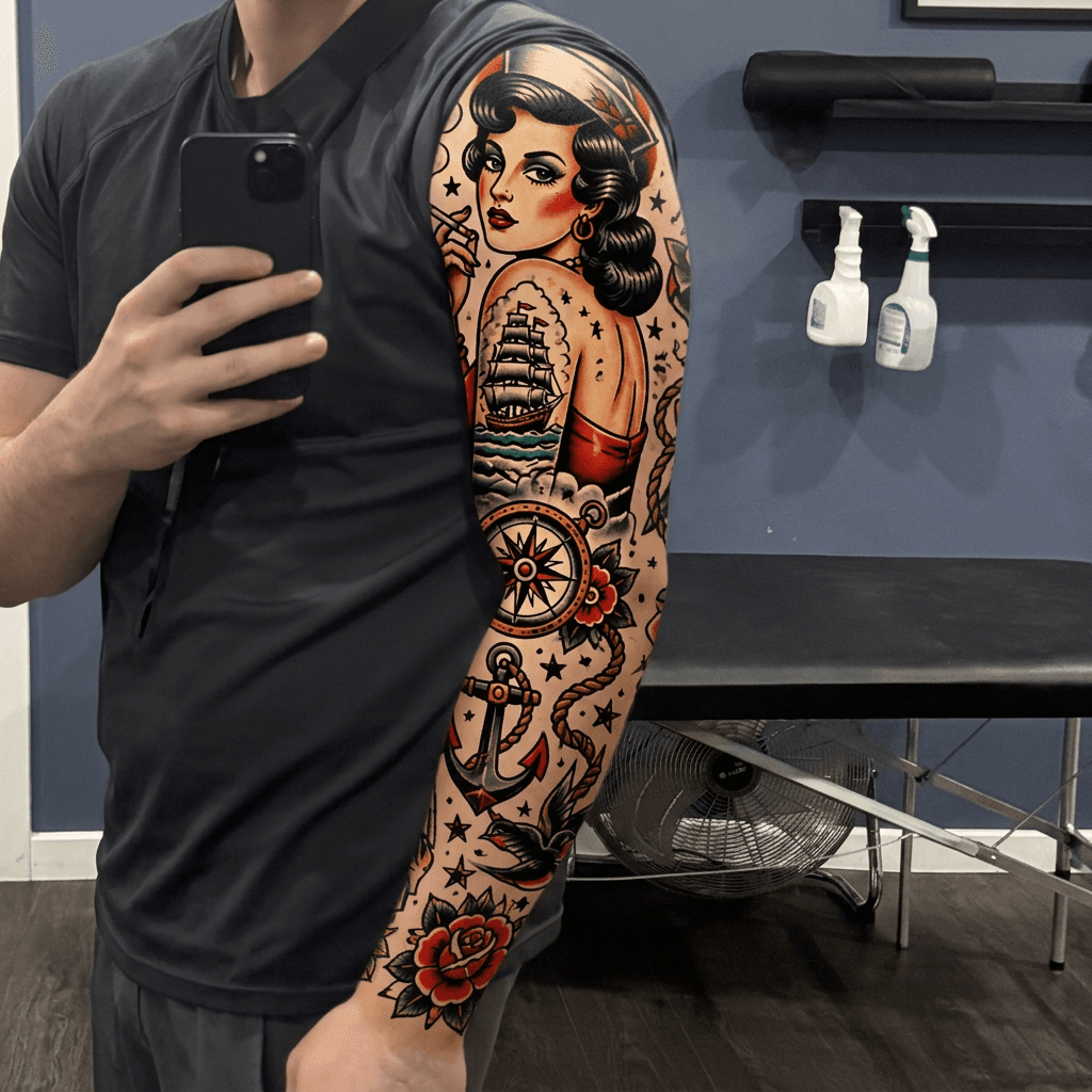 Тату эскиз: Tryon: sleeve