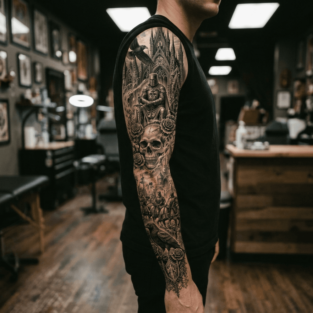 Тату эскиз: Tryon: sleeve