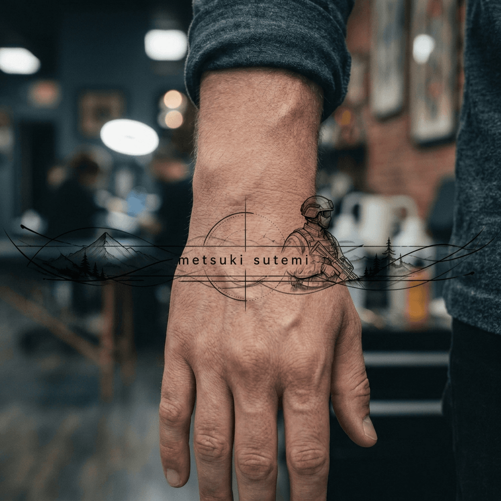 Тату эскиз: Tryon: wrist