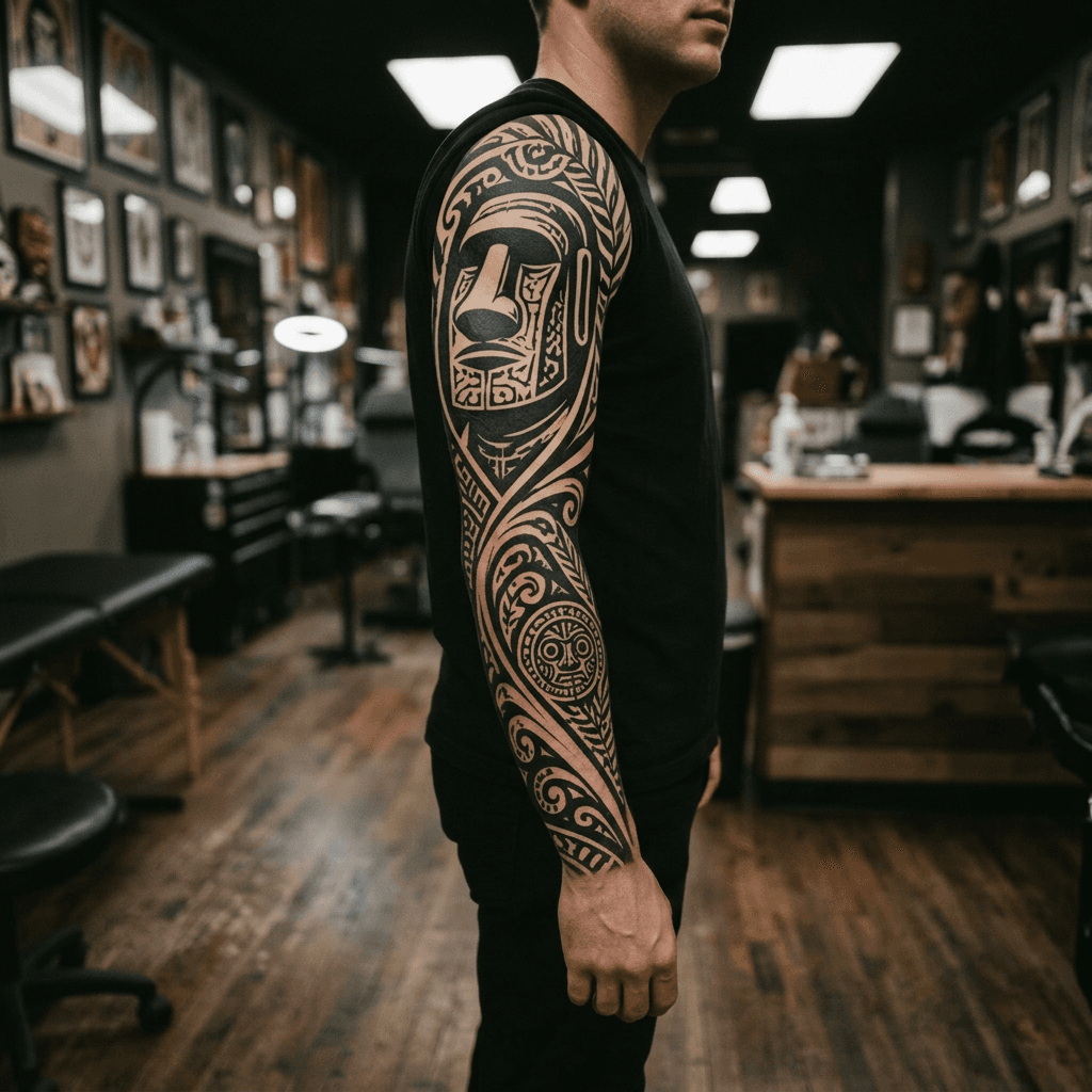 Тату эскиз: Tryon: sleeve