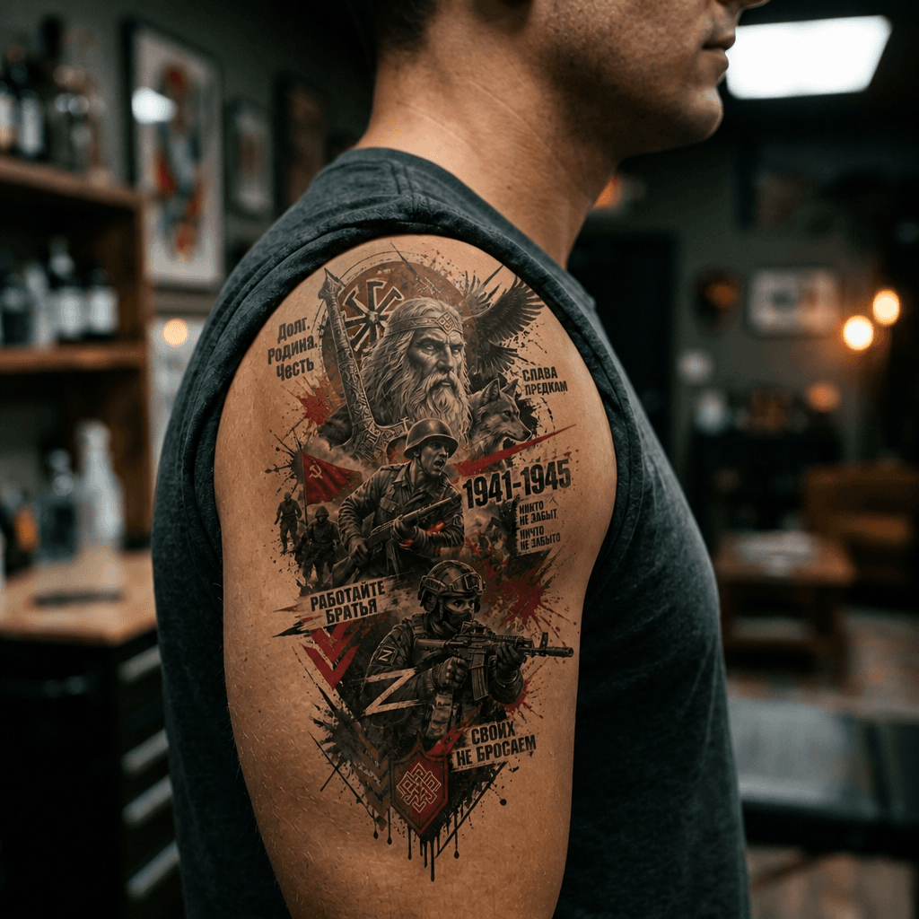 Тату эскиз: Tryon: shoulder