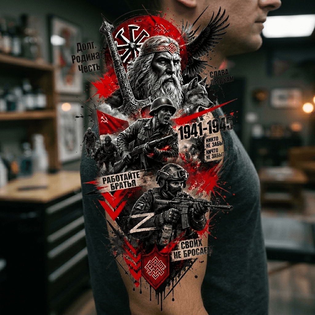 Тату эскиз: Tryon: shoulder
