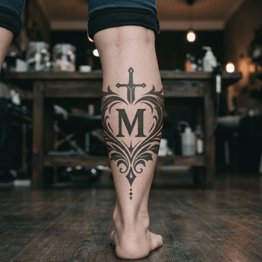 Тату эскиз: Tryon: shin