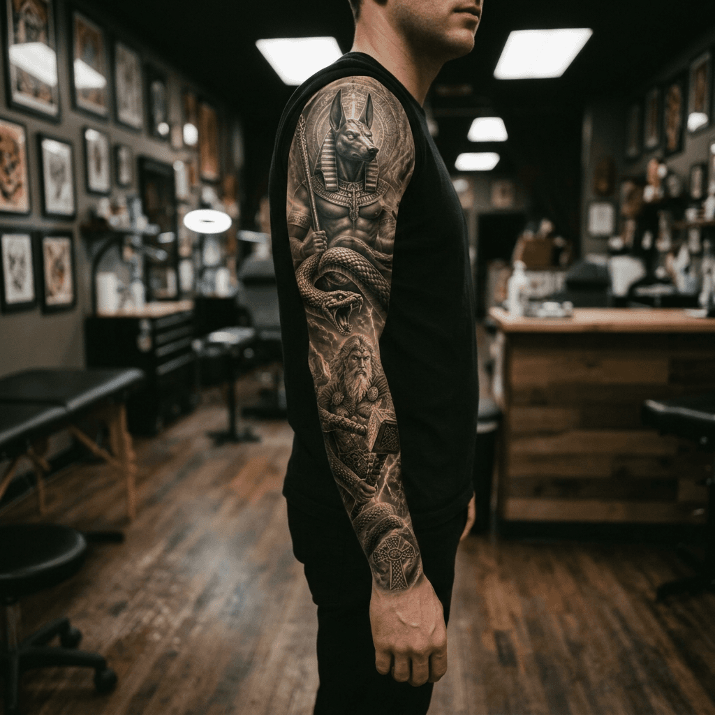 Тату эскиз: Tryon: sleeve