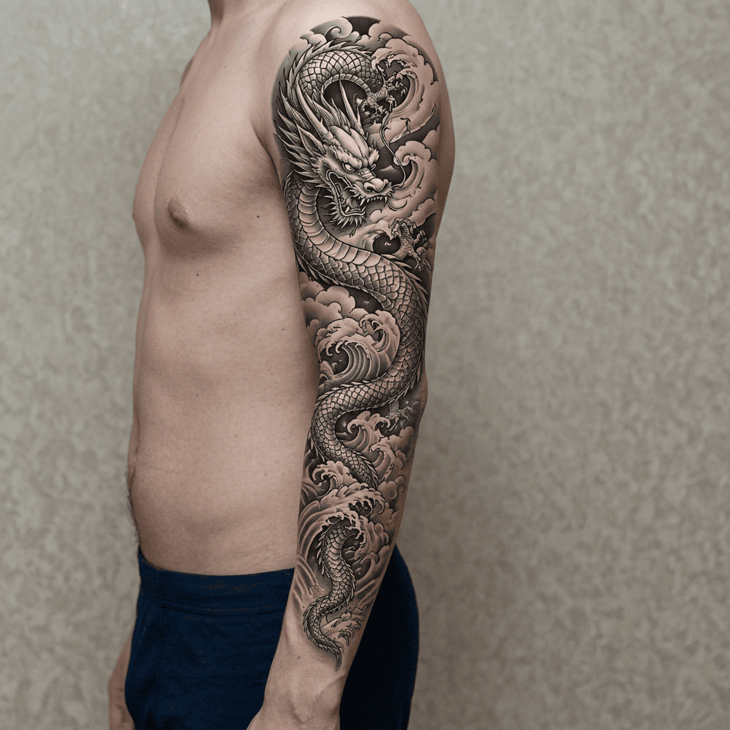 Тату эскиз: Tryon: sleeve