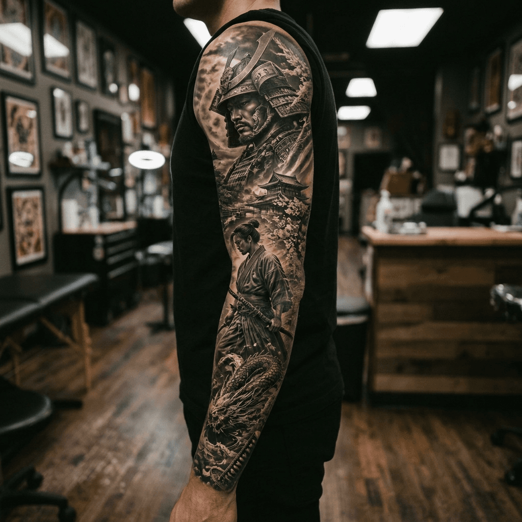 Тату эскиз: Tryon: sleeve