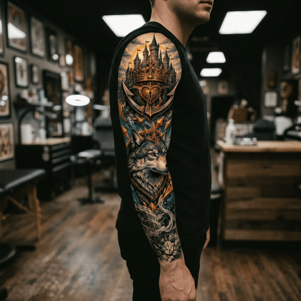 Тату эскиз: Tryon: sleeve