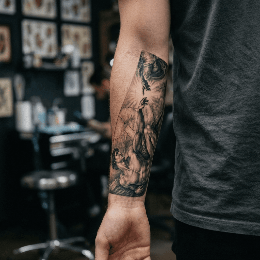 Тату эскиз: Tryon: forearm