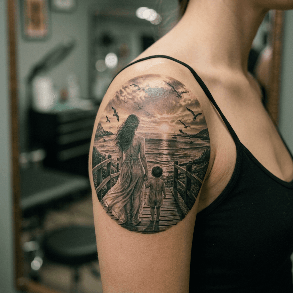 Тату эскиз: Tryon: shoulder