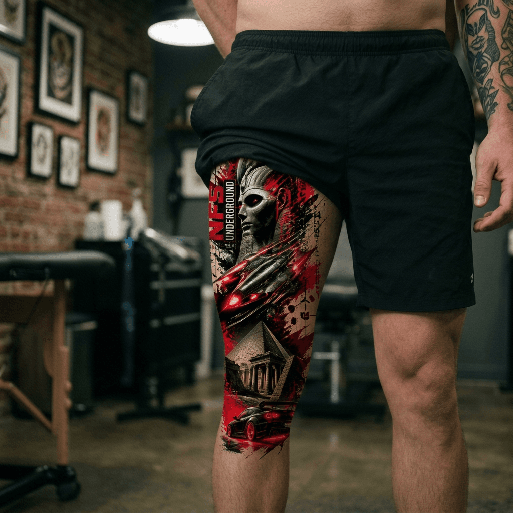 Тату эскиз: Tryon: thigh