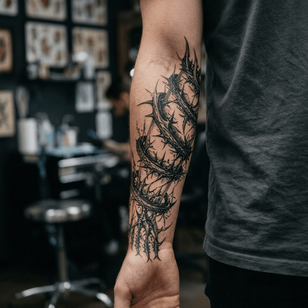 Тату эскиз: Tryon: forearm