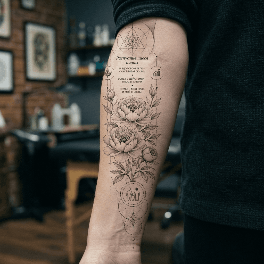 Тату эскиз: Tryon: forearm