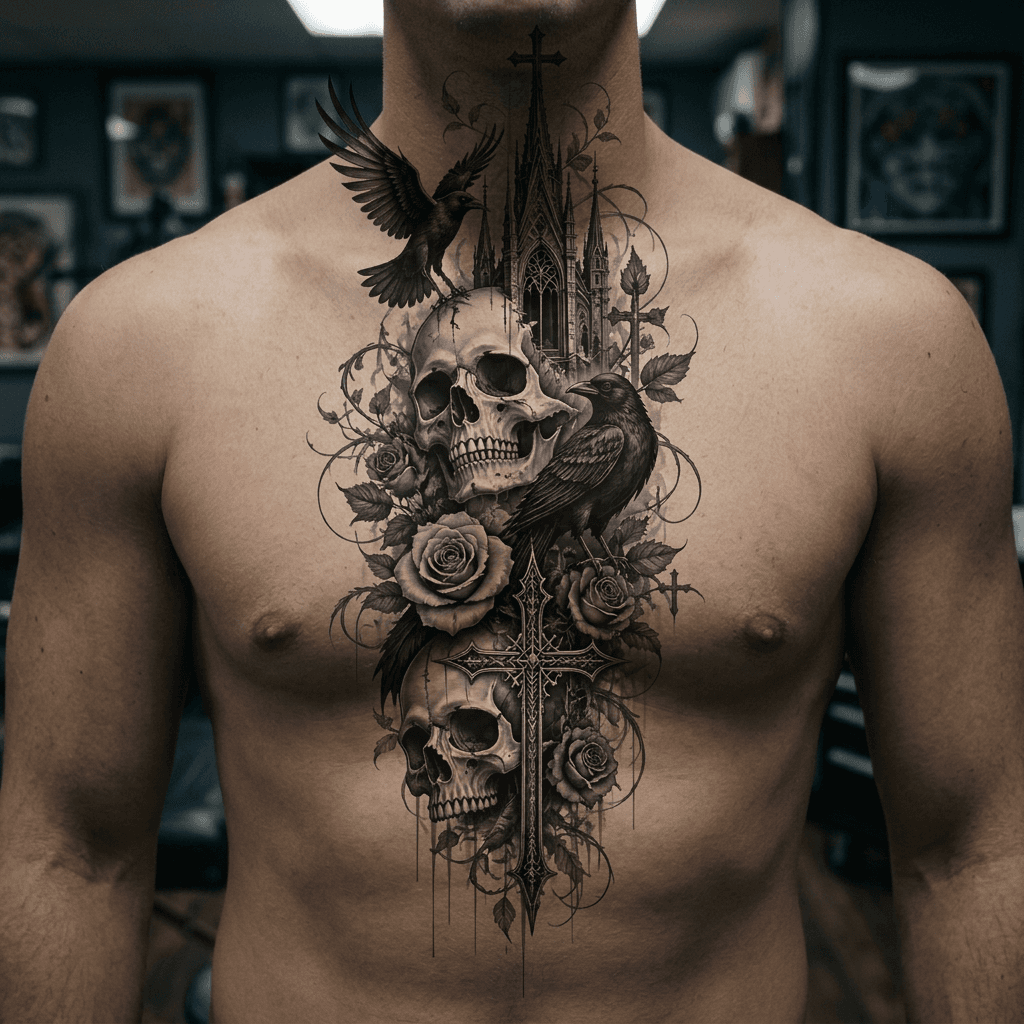 Тату эскиз: Tryon: chest
