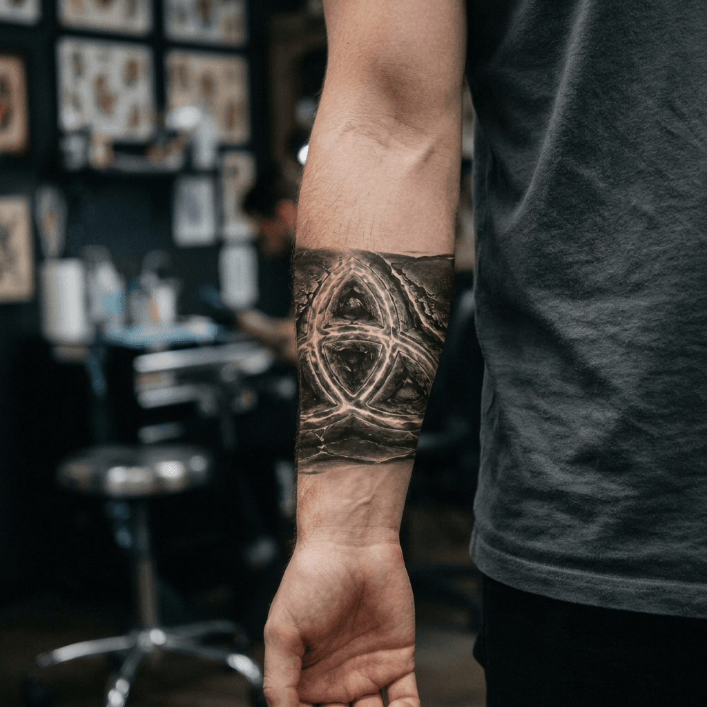 Тату эскиз: Tryon: forearm
