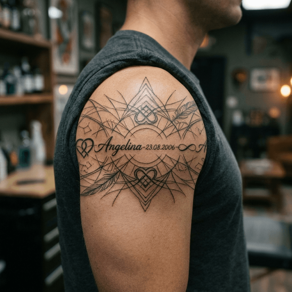 Тату эскиз: Tryon: shoulder