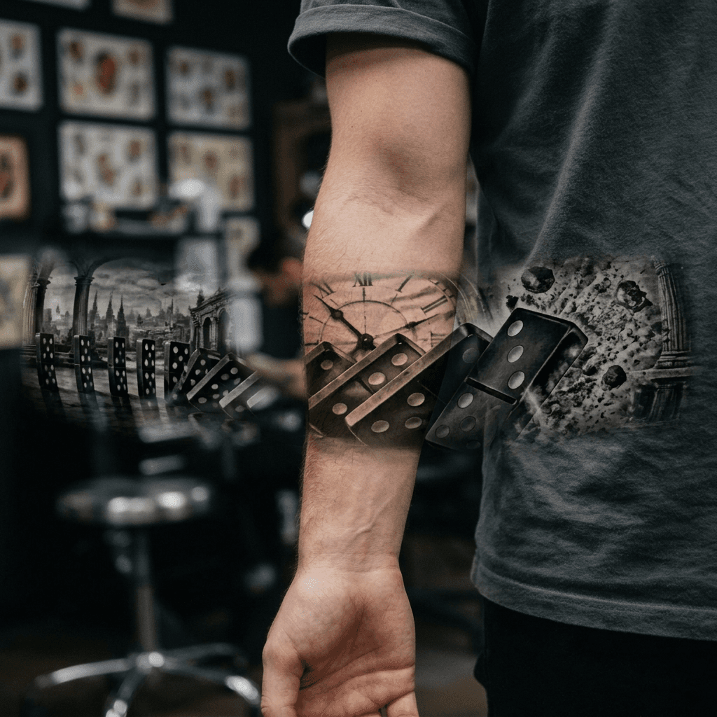 Тату эскиз: Tryon: forearm
