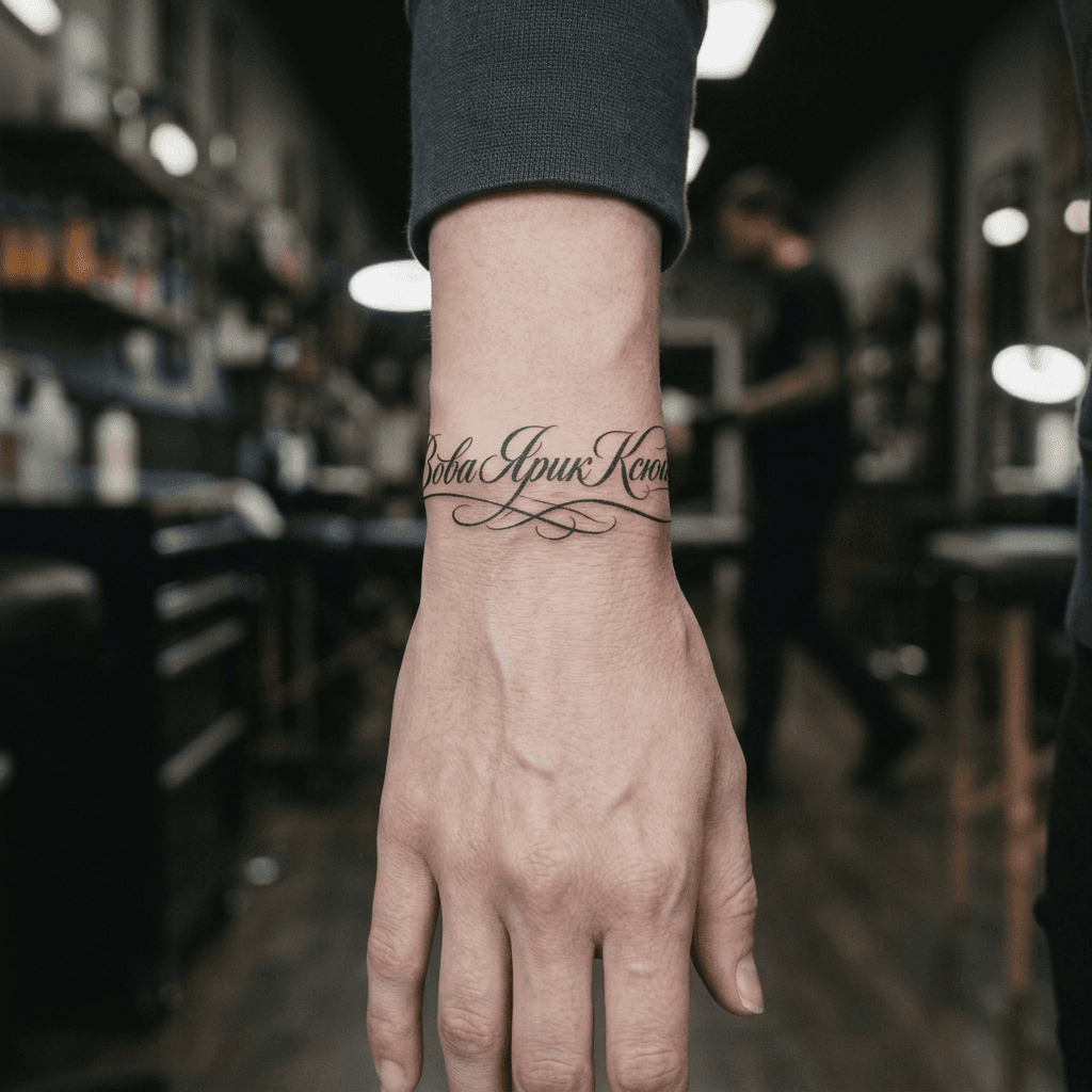 Тату эскиз: Tryon: wrist