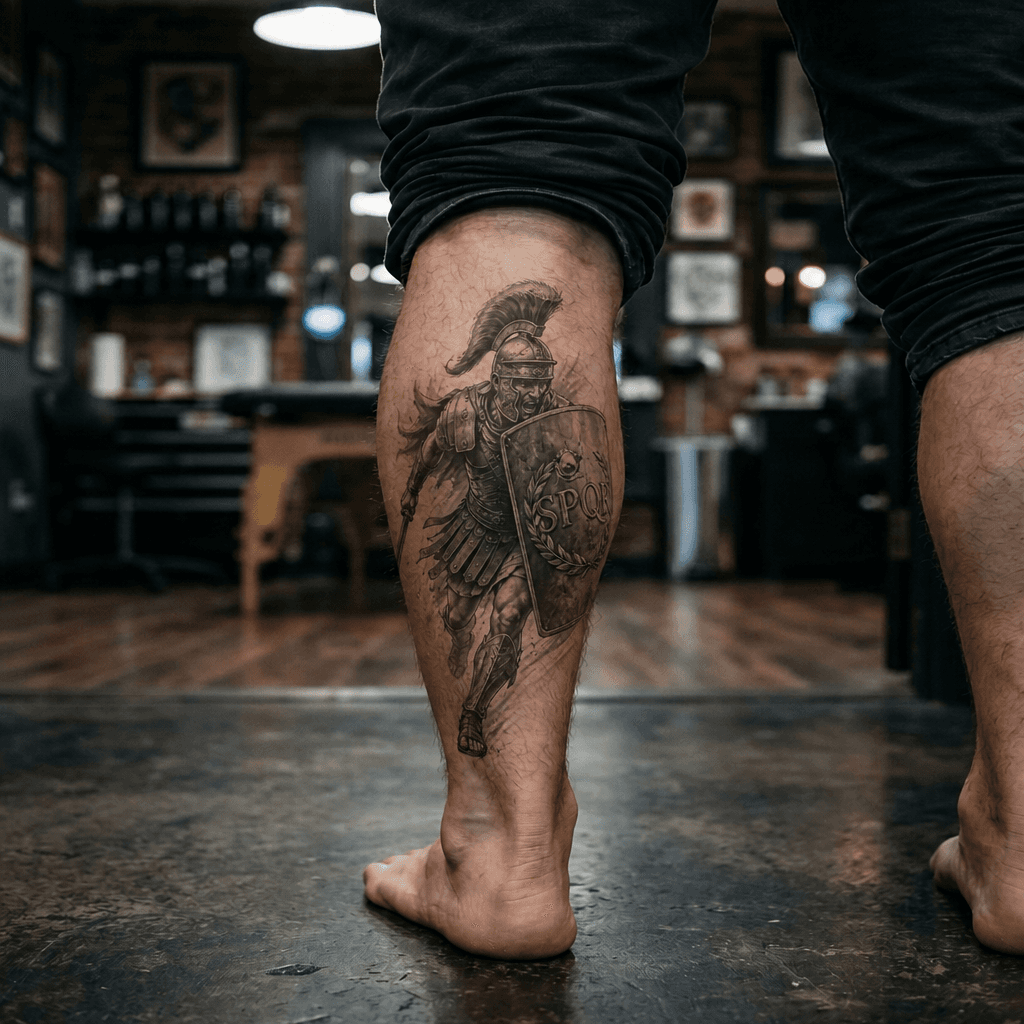 Тату эскиз: Tryon: shin