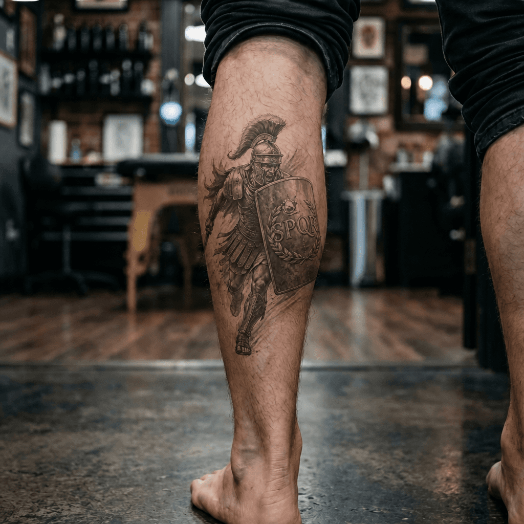 Тату эскиз: Tryon: shin