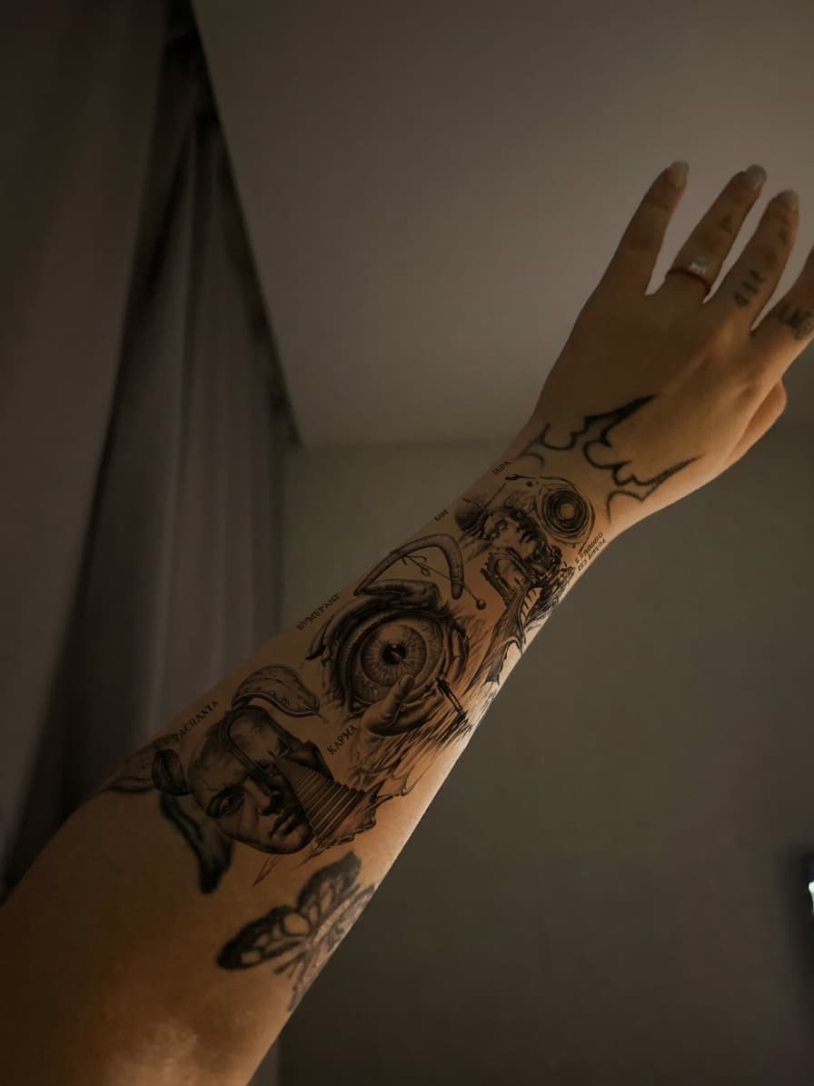 Тату эскиз: Tryon: forearm