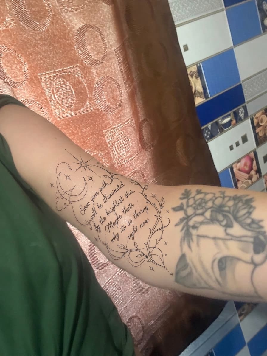 Тату эскиз: Tryon: forearm