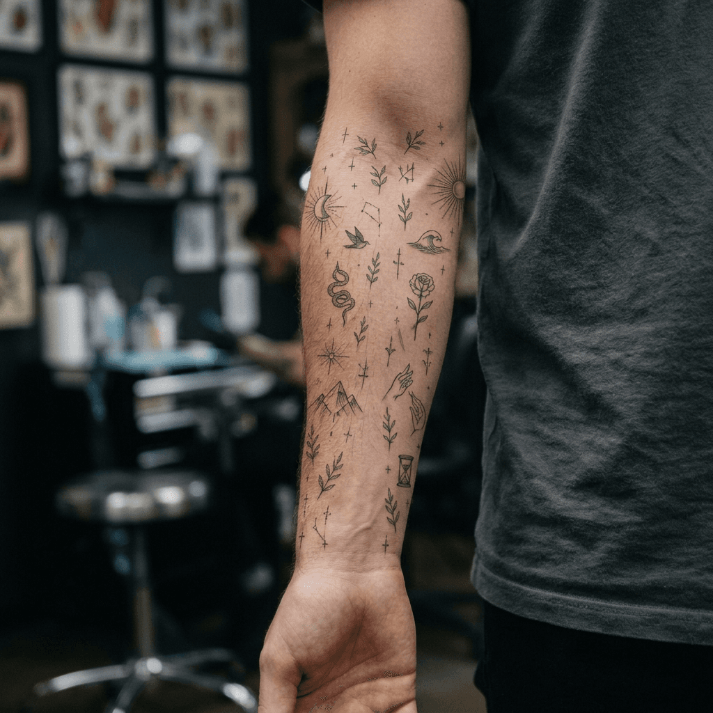 Тату эскиз: Tryon: forearm