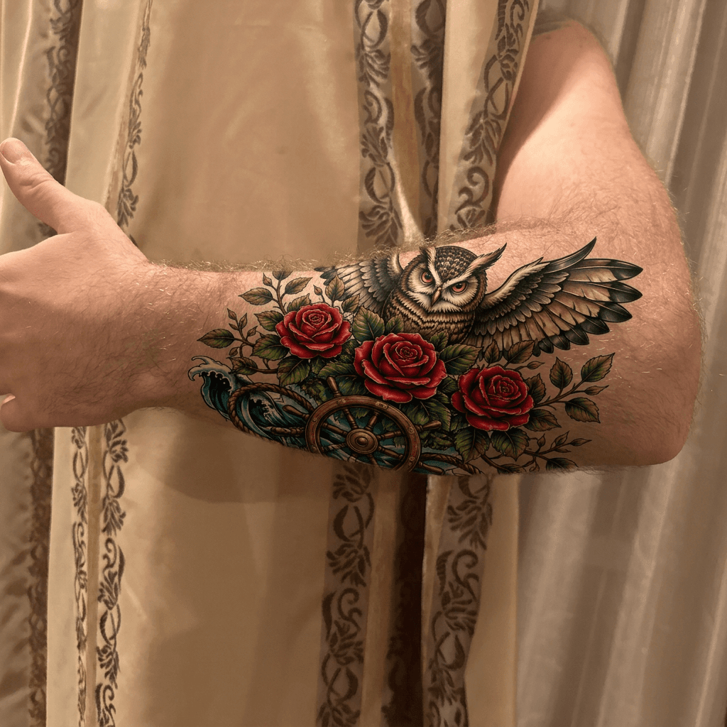 Тату эскиз: Tryon: forearm