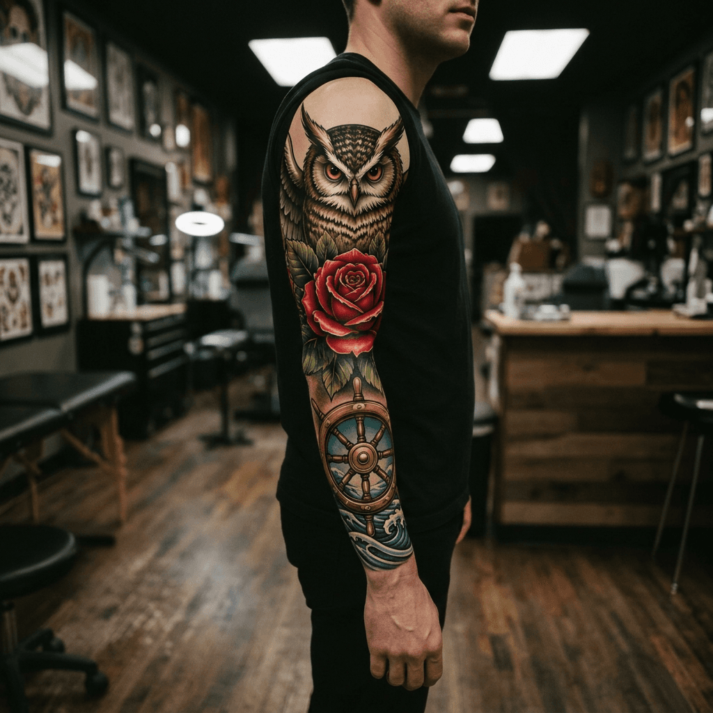 Тату эскиз: Tryon: sleeve