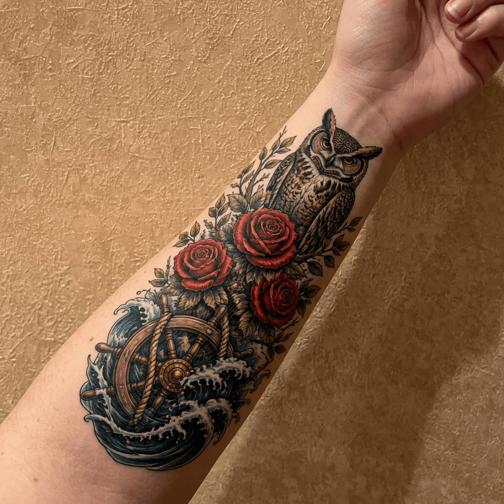 Тату эскиз: Tryon: forearm