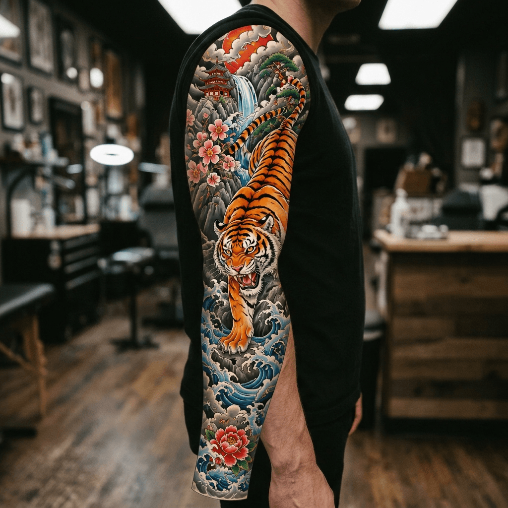 Тату эскиз: Tryon: sleeve