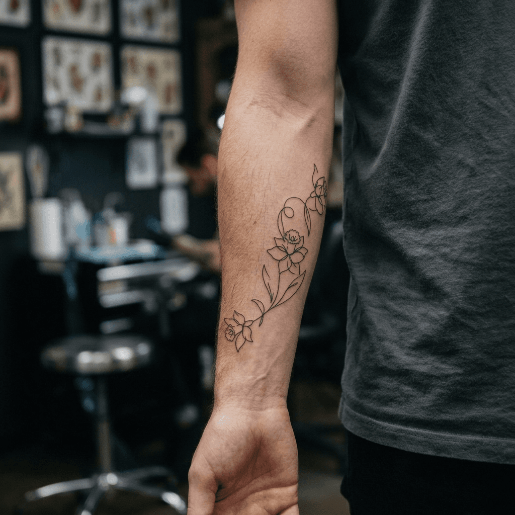Тату эскиз: Tryon: forearm