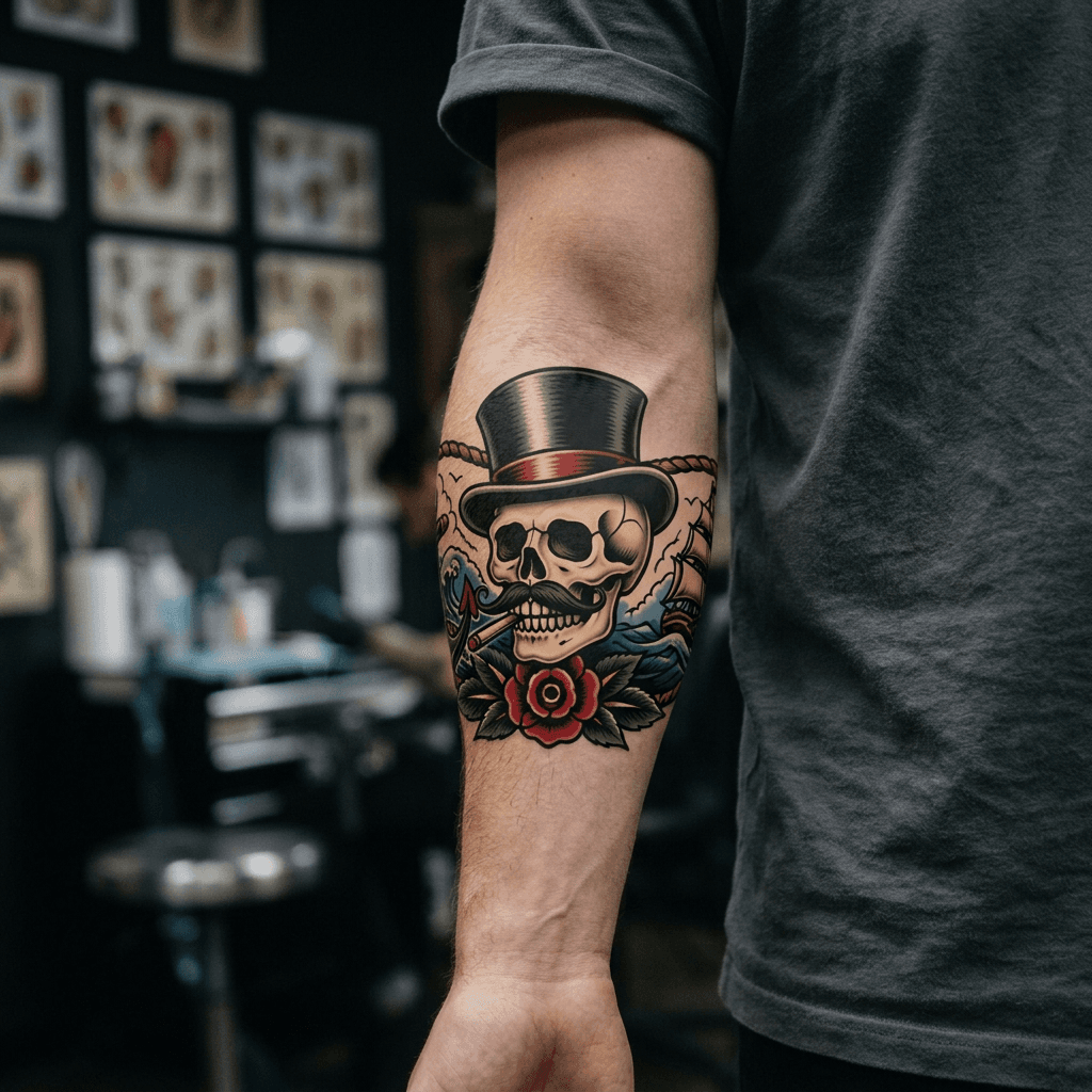 Тату эскиз: Tryon: forearm