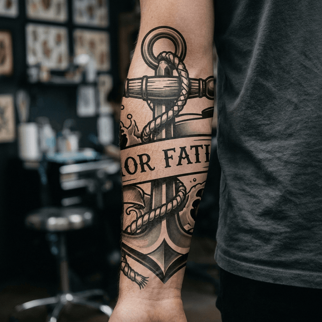 Тату эскиз: Tryon: forearm