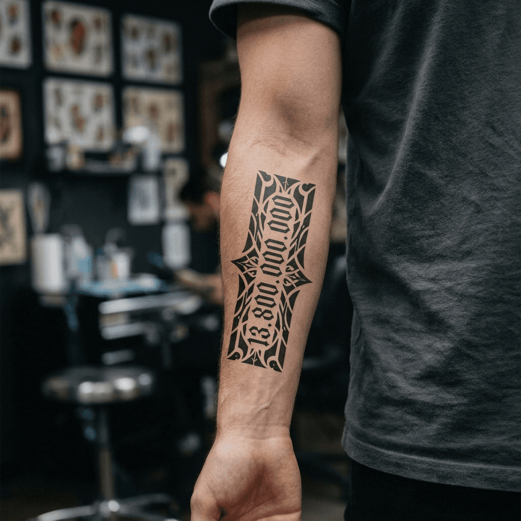 Тату эскиз: Tryon: forearm