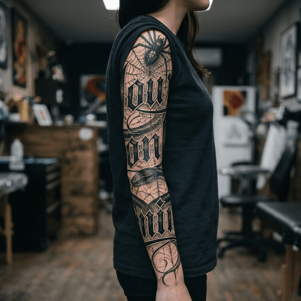 Тату эскиз: Tryon: sleeve