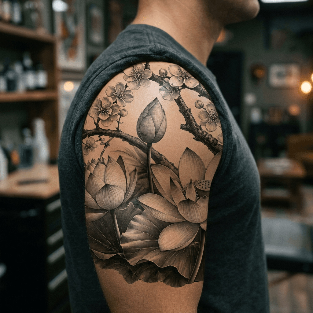 Тату эскиз: Tryon: shoulder