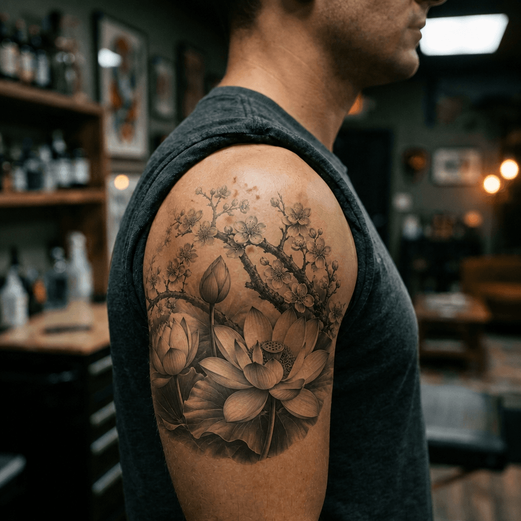 Тату эскиз: Tryon: shoulder