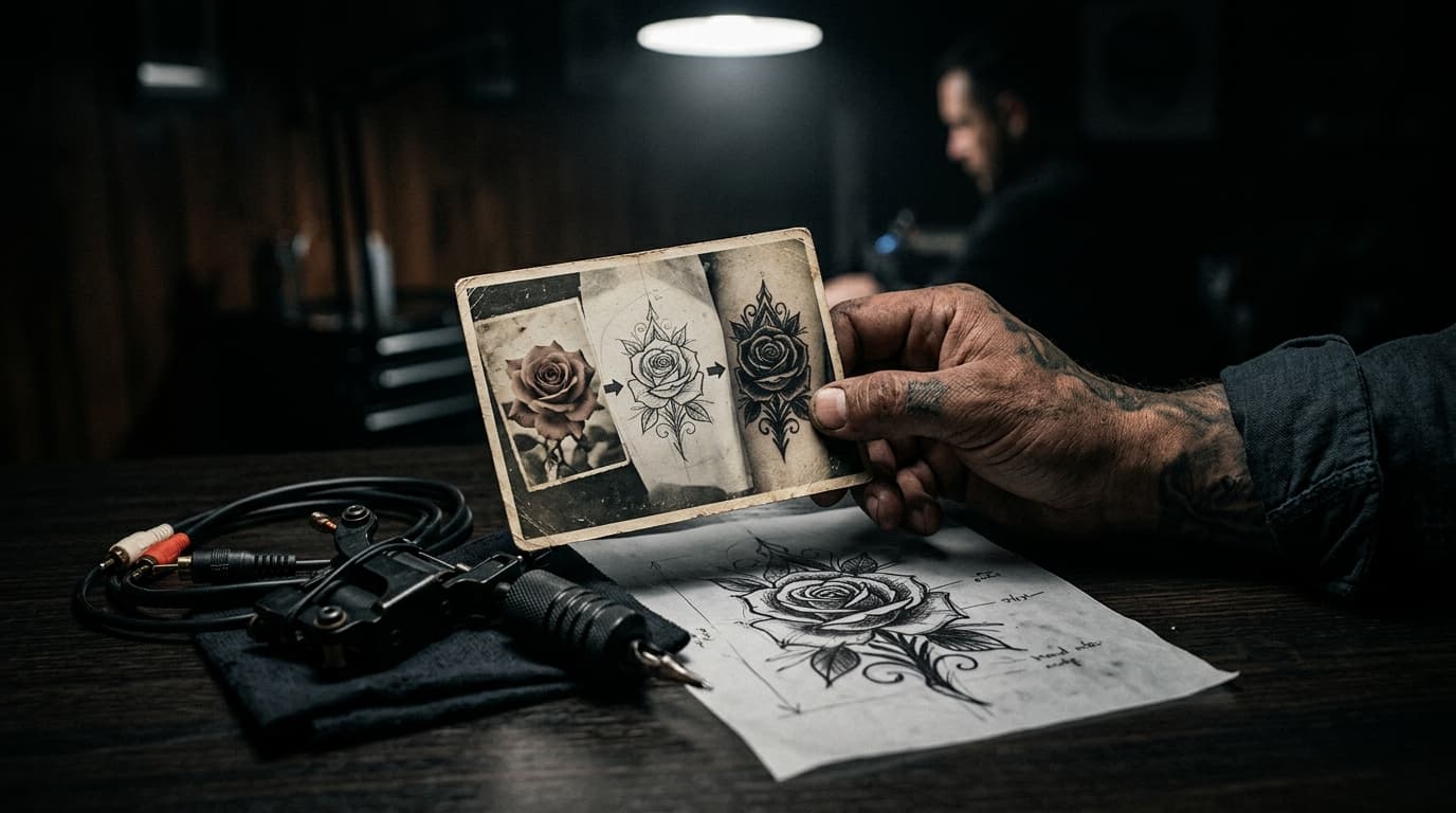 Тату по фото: как превратить любое изображение в эскиз