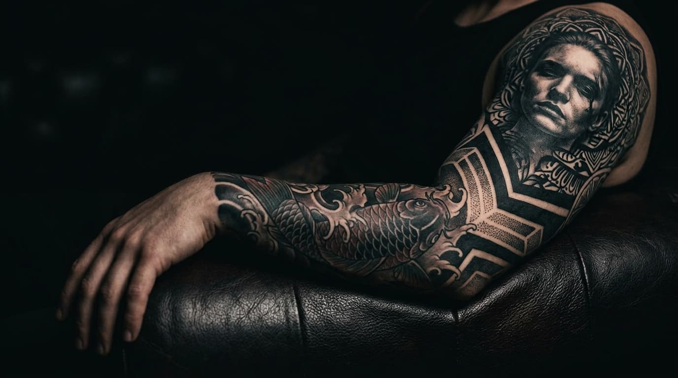 Тату рукав: виды, стили и идеи для полного рукава