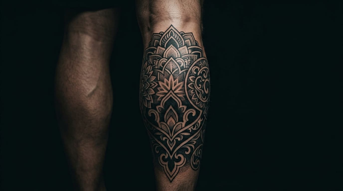 Тату на ногу: идеи на бедро, голень и икру