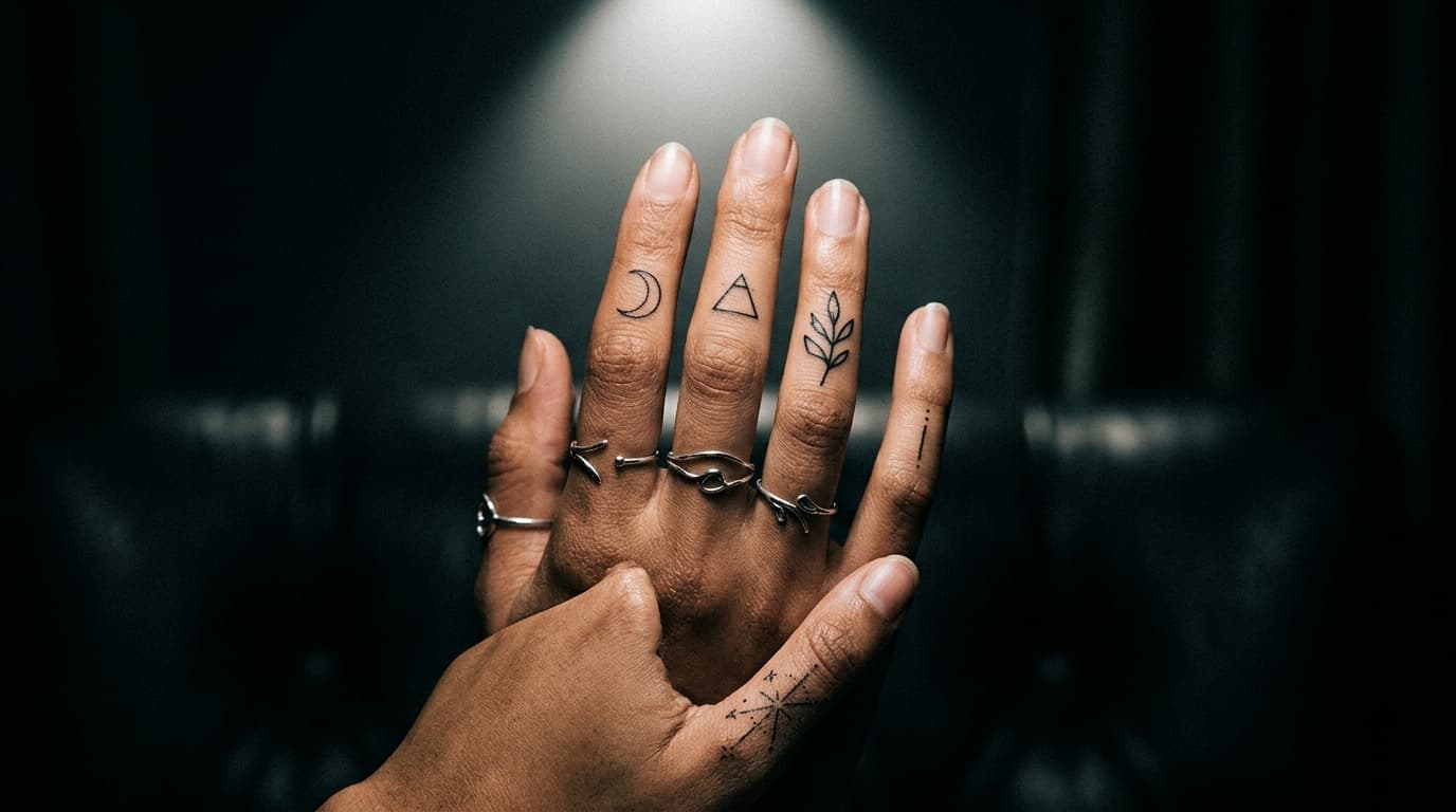 Тату на пальцы: модные идеи и их значения