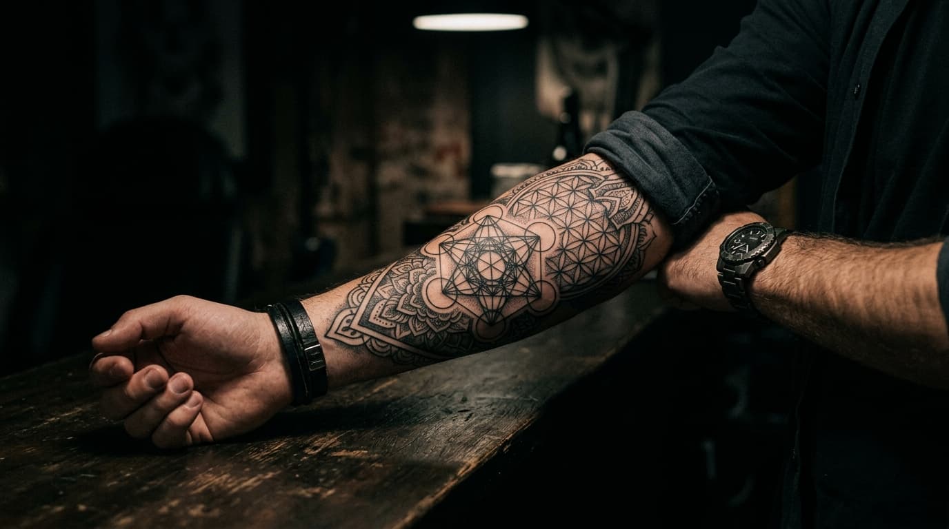 Тату геометрия: линии, формы и симметрия