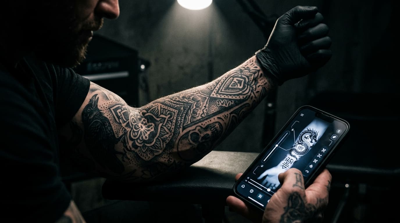 Трафарет для тату: как сделать и распечатать через нейросеть