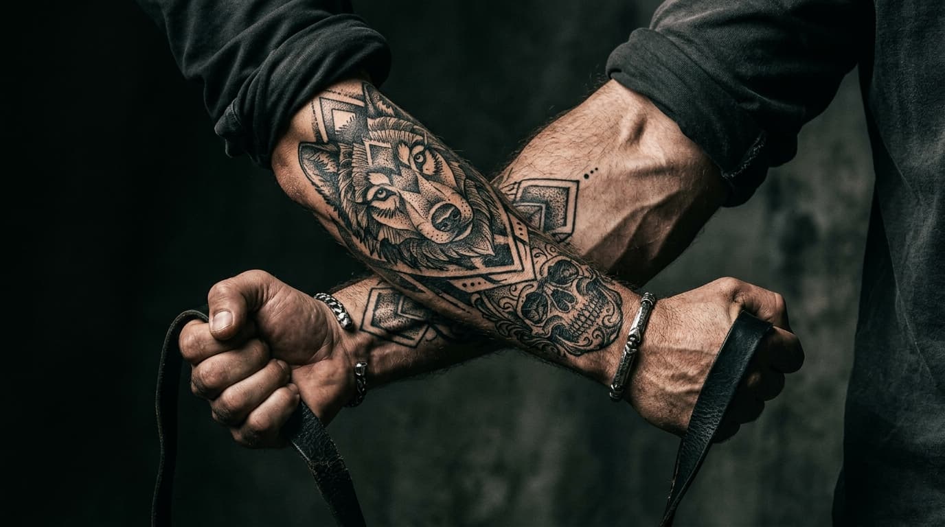 Тату на руку для мужчин: брутальные и сильные эскизы
