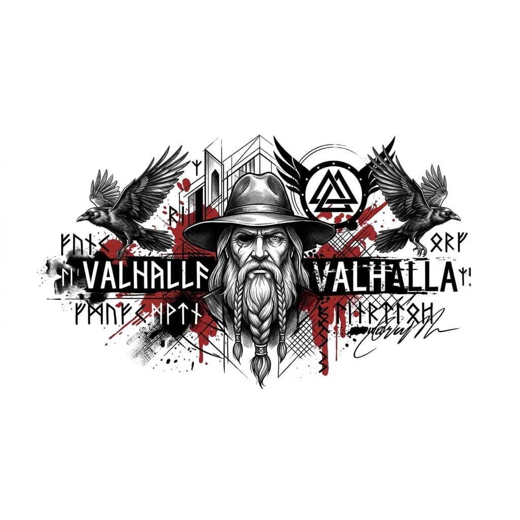 Скандинавская мифология, Один, вороны, руны, Вальгалла