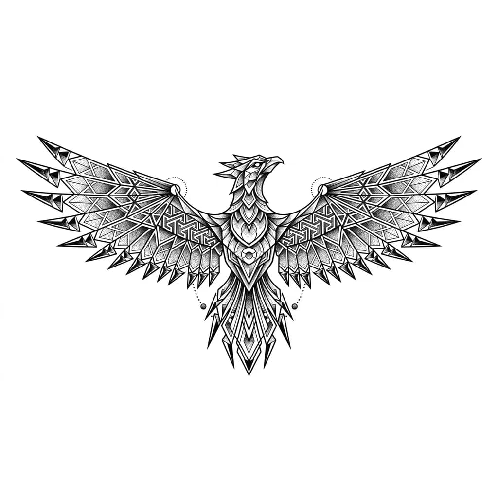 феникс геометрический из треугольников