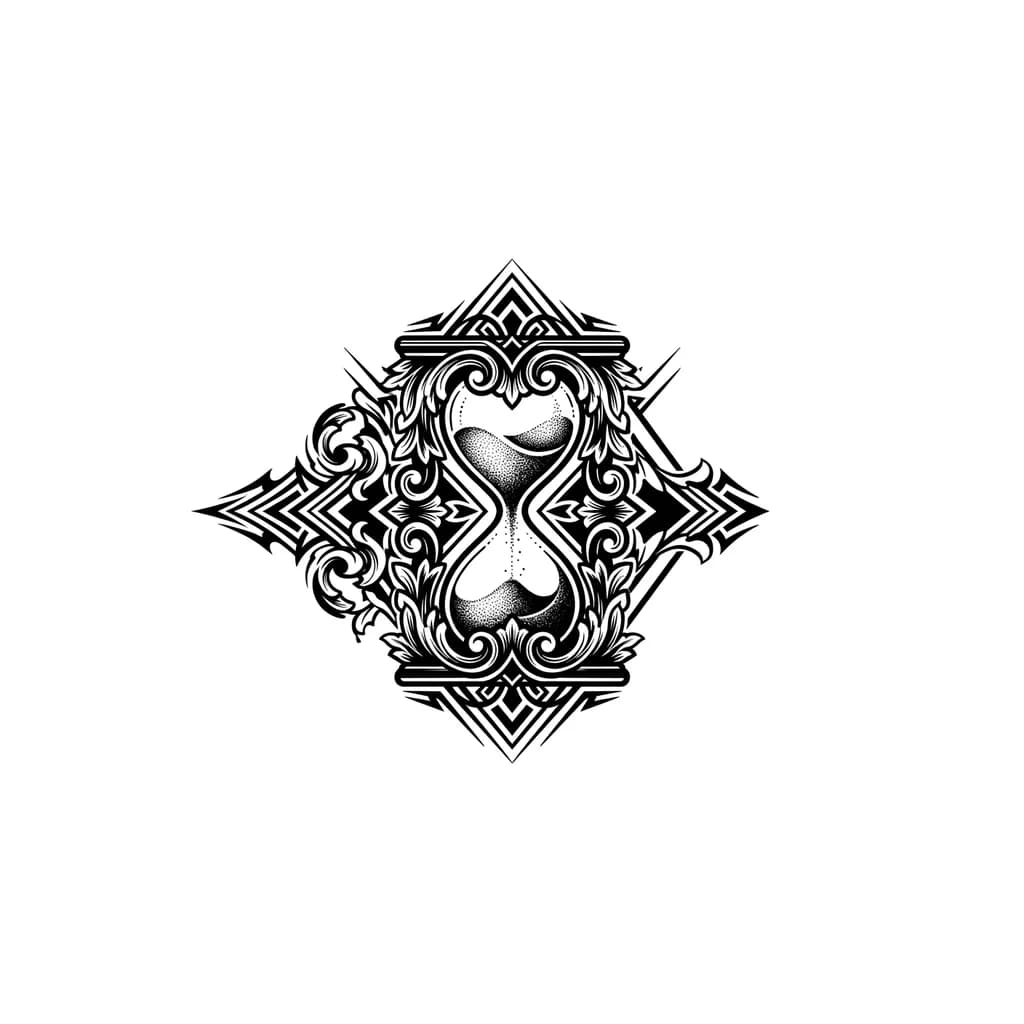 песочные часы чёрные