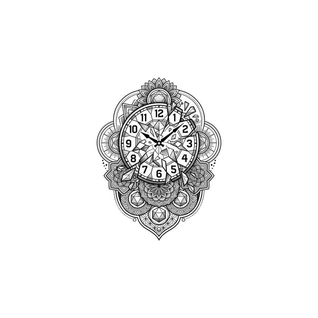 часы разбитые геометрические